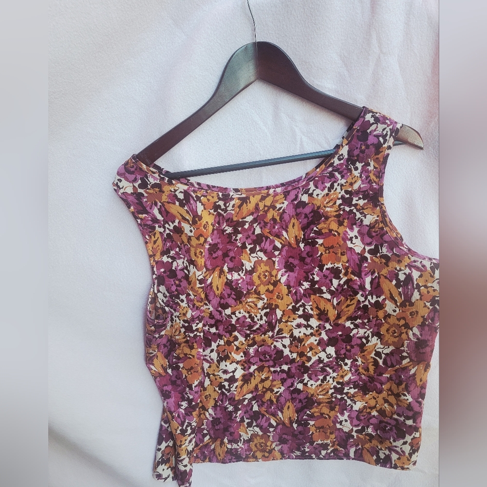 Covington Purple and Yellow Floral Tank Top - Picture 5 of 5